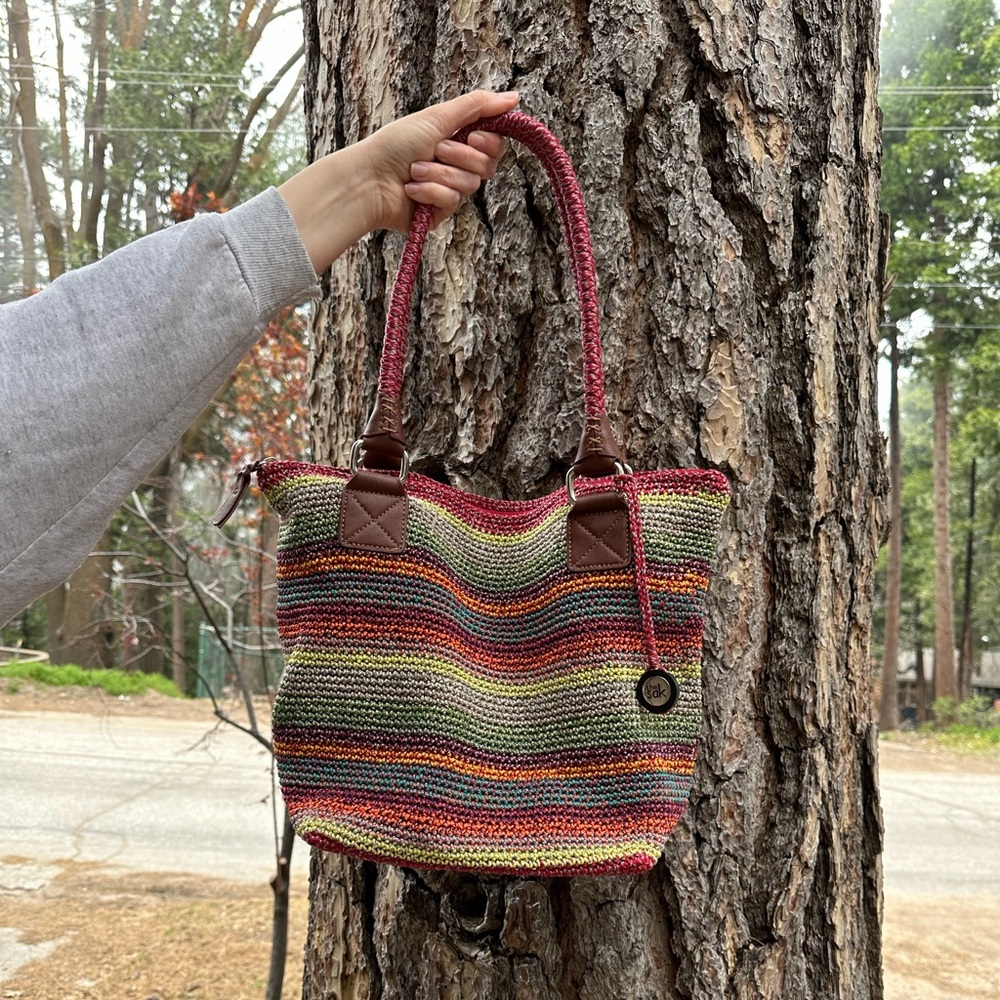 The Sak Crochet Multicolored Large Purse